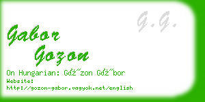 gabor gozon business card